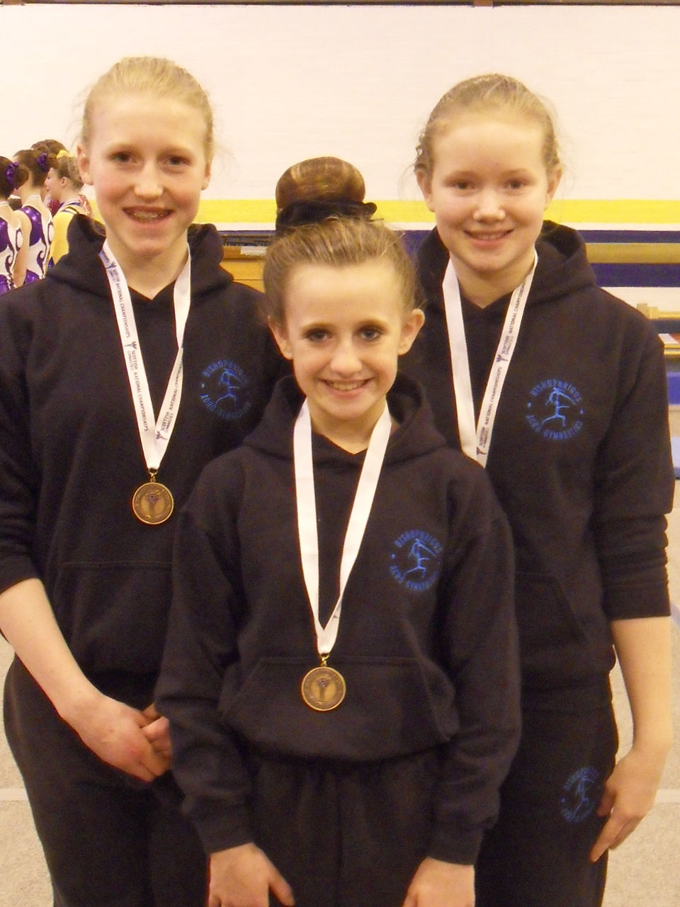 Fiona, Codie and Emma Bronze Medal winners